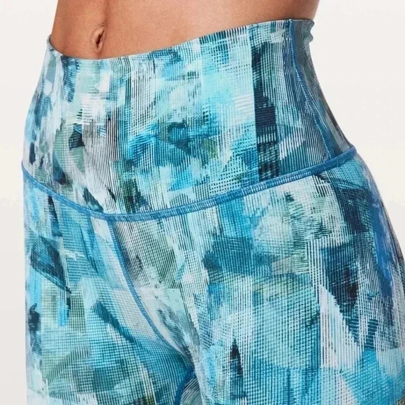 Lululemon Wunder Under Crop (Hi-Rise) 21"Sun Dazed Multi Blue - Picture 5 of 11